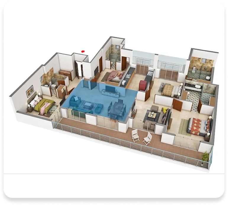 Emerald 3BHK+Store